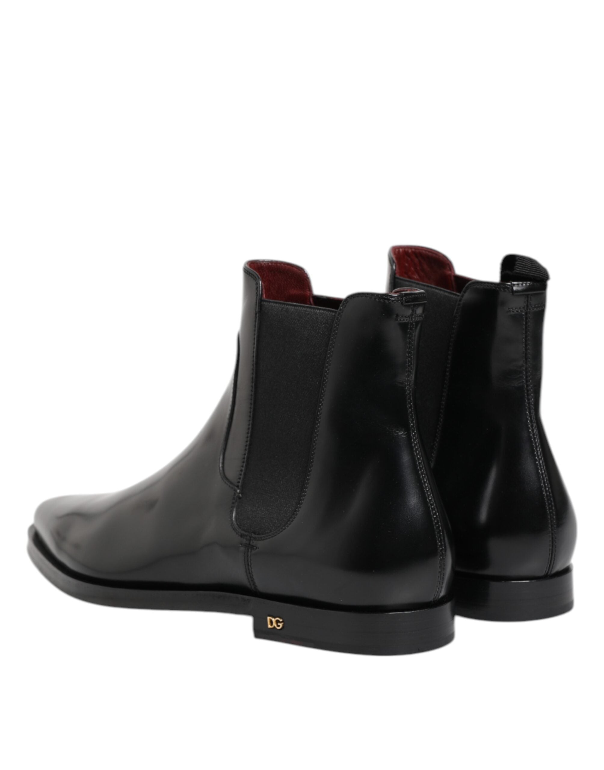 Black Leather MILLENIALS Mid Calf Boots Shoes