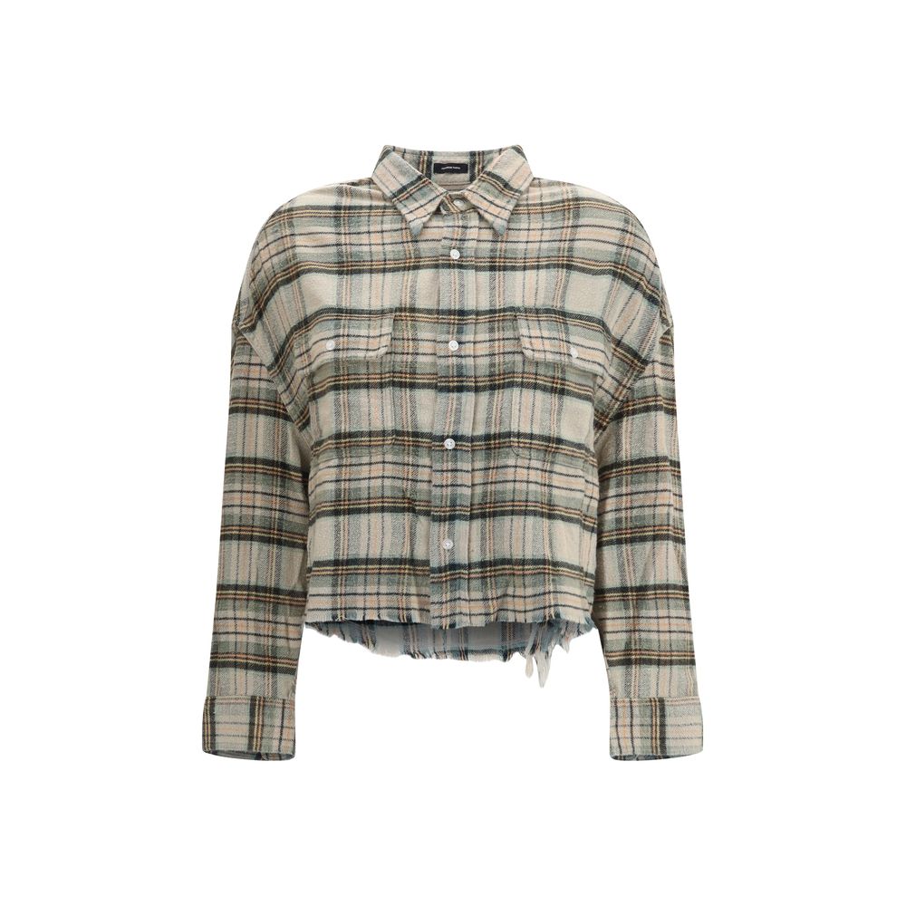 Plaid Shirt with frayed hem