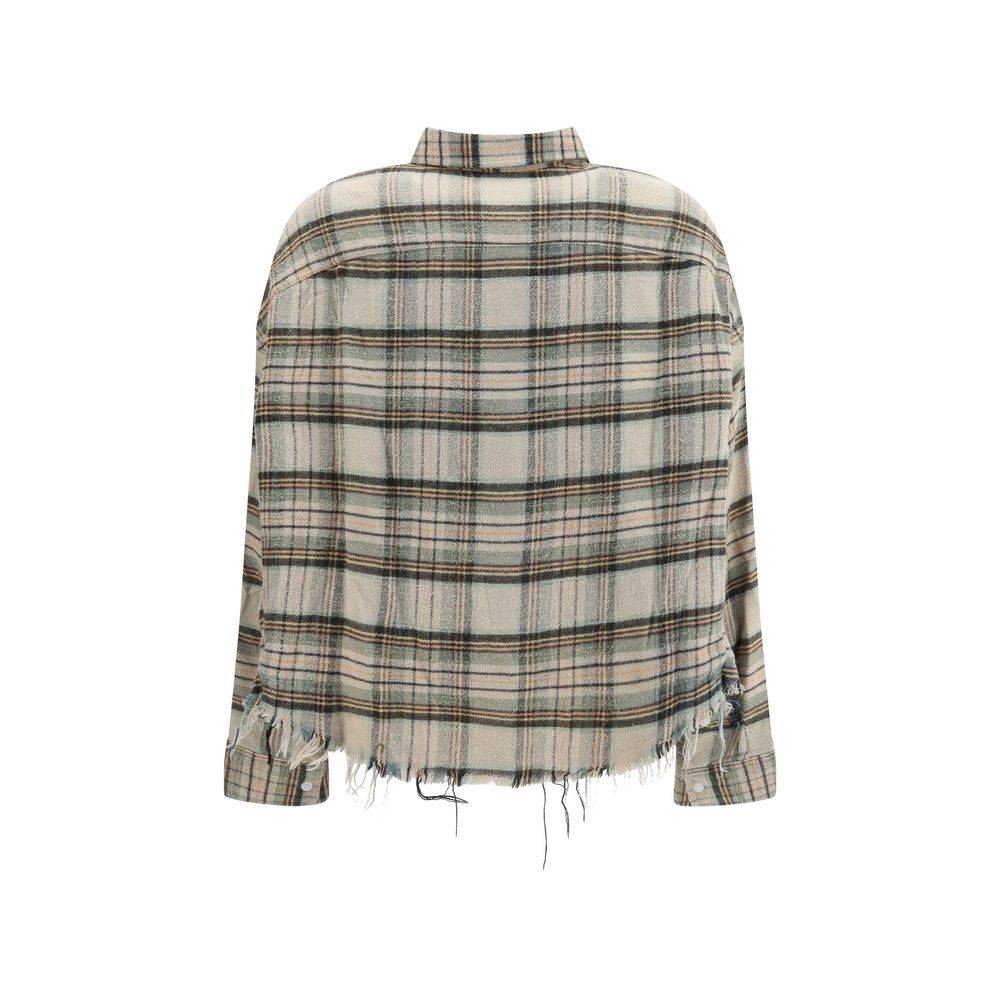 Plaid Shirt with frayed hem