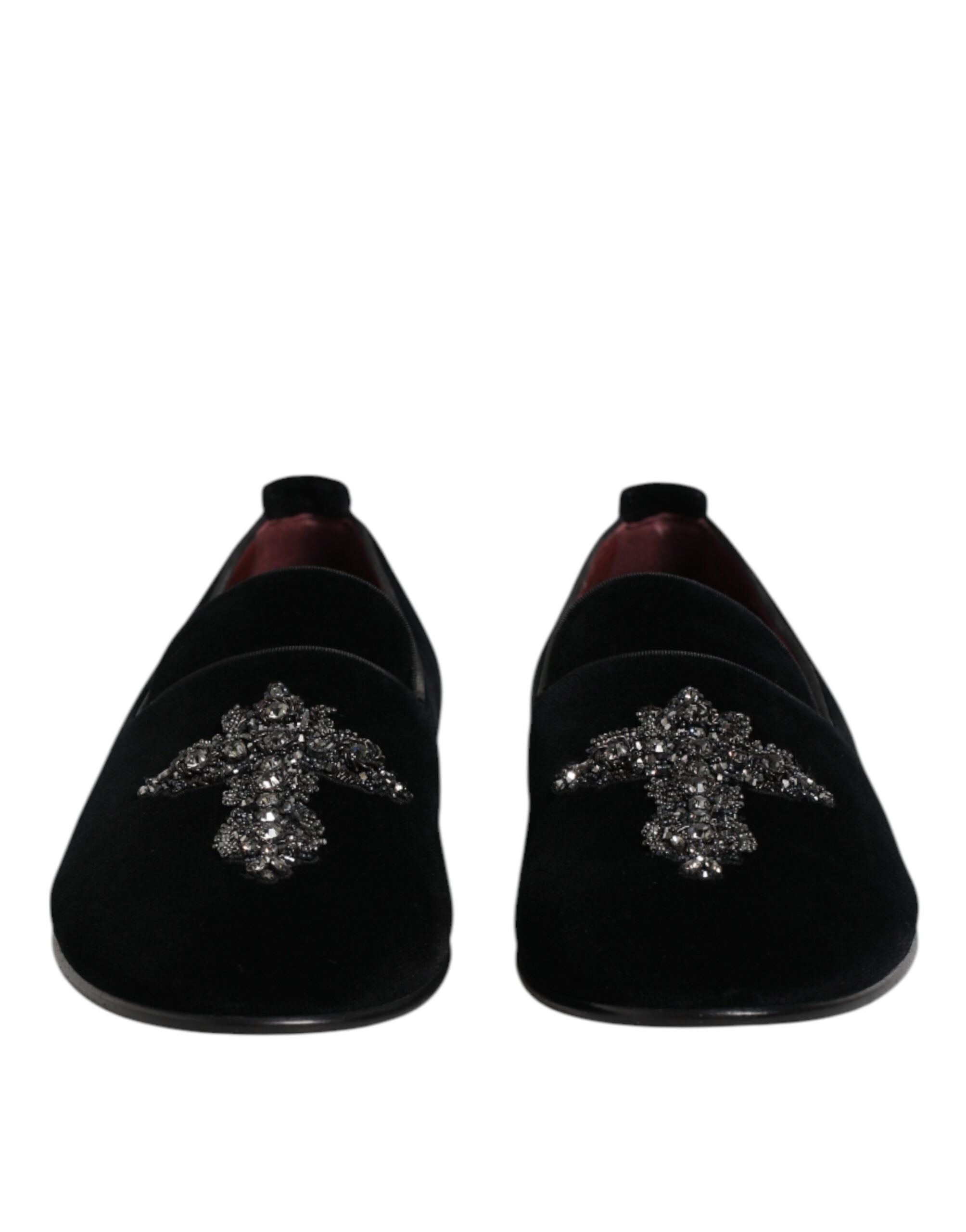 Black Suede Cross Slip On Loafers Dress Shoes