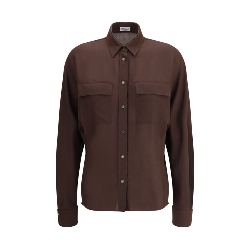 Embellished collar Shirt