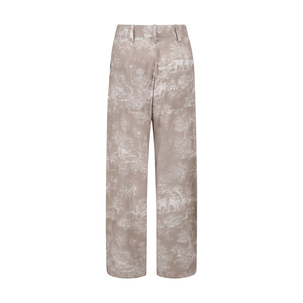Toile de Jouy pattern Pants