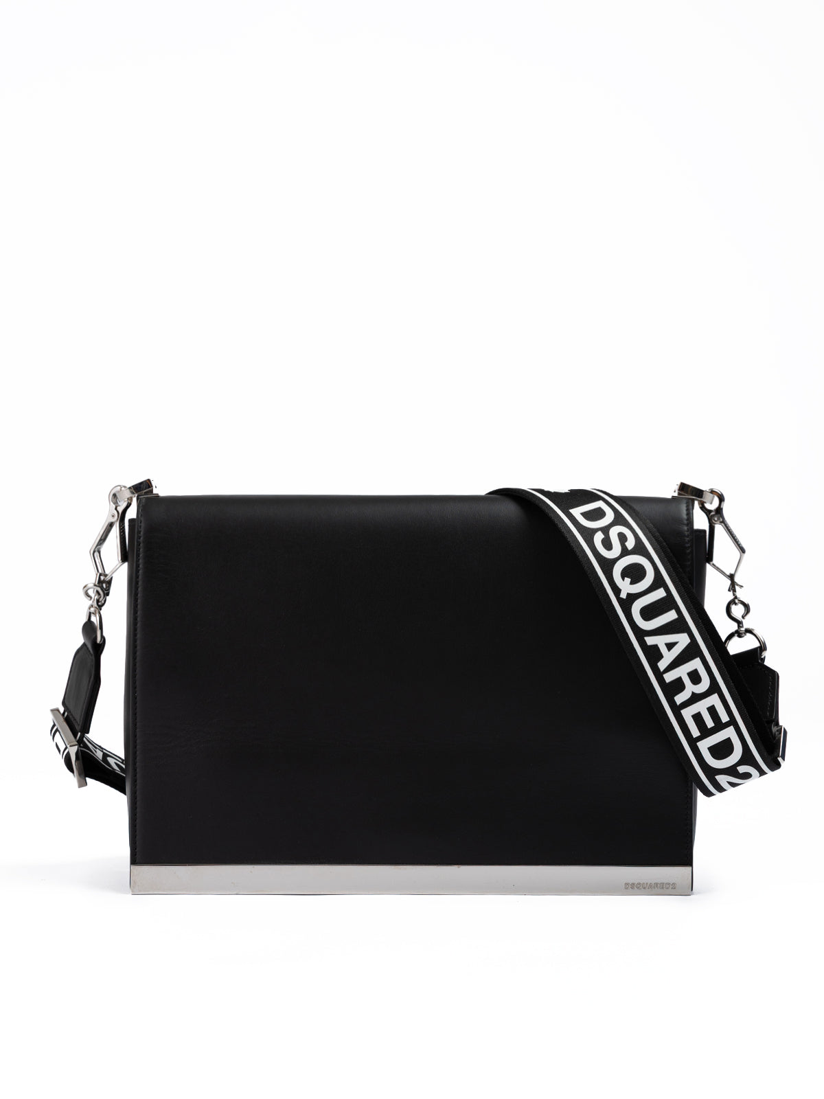 Black Leather Messenger Bag